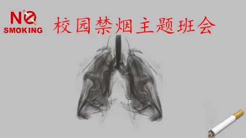 高中校园禁烟主题班会课件(15张PPT)