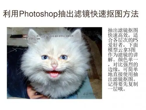 利用Photoshop抽出滤镜快速抠图方法