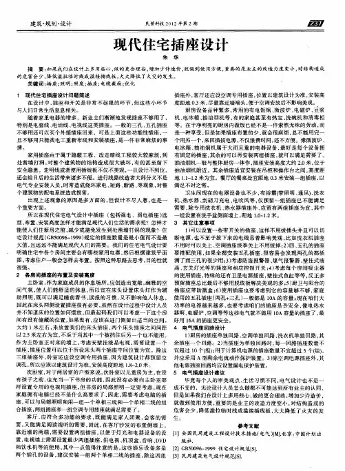现代住宅插座设计