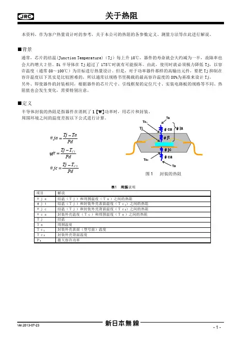关于热阻设计参考