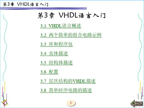 EDA技术和VHDL设计第3章 VHDL语言入门