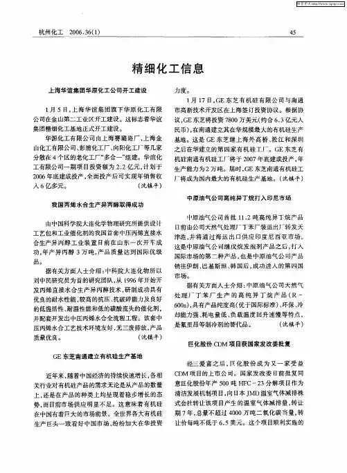 精细化工信息