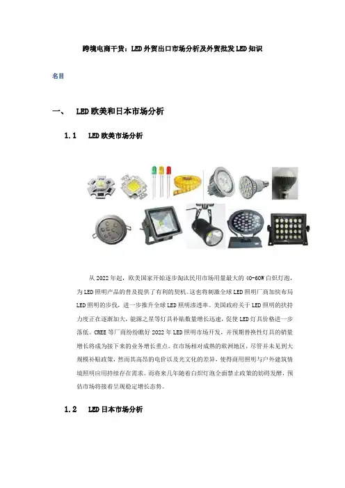 跨境电商干货LED外贸出口市场分析及外贸批发LED知识(2021整理)