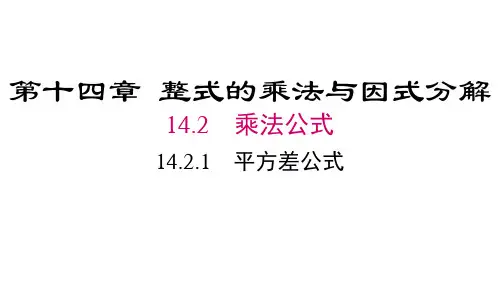 人教版八年级数学上册第14章   整式的乘法与因式分解1 平方差公式