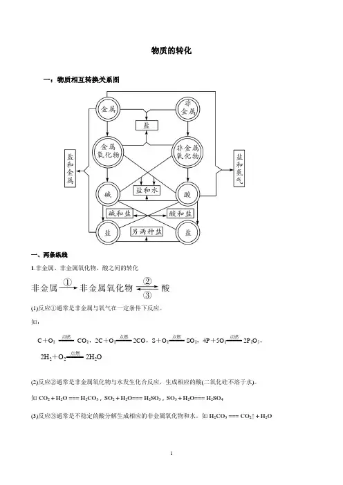 浙教版科学 9上 物质的转化综合讲解 