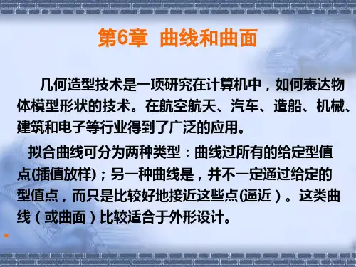 图形学第6章曲线曲面