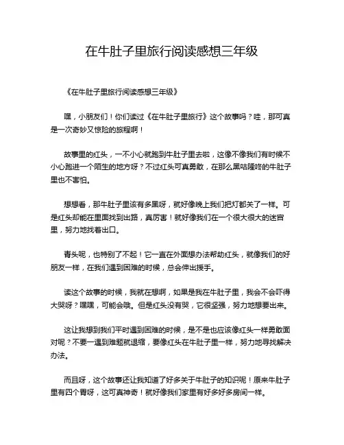 在牛肚子里旅行阅读感想三年级