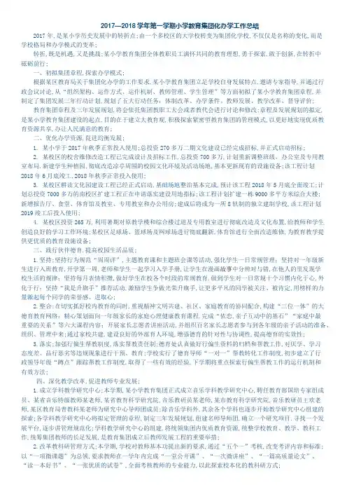 教育集团化办学工作总结