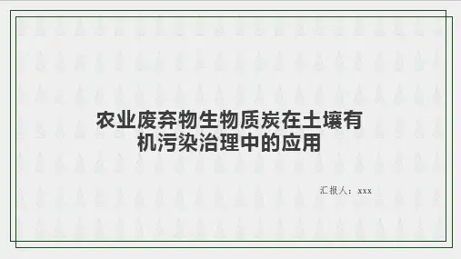 农业废弃物生物质炭在土壤有机污染治理中的应用-PPT汇报
