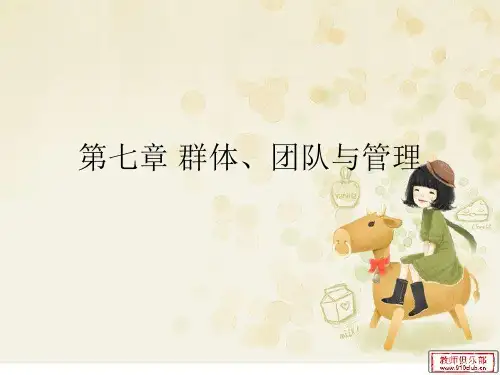 管理心理学   群体、团队与管理
