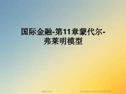 国际金融第11章蒙代尔弗莱明模型