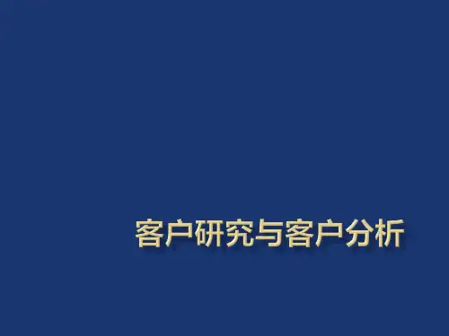 房地产客户研究分析