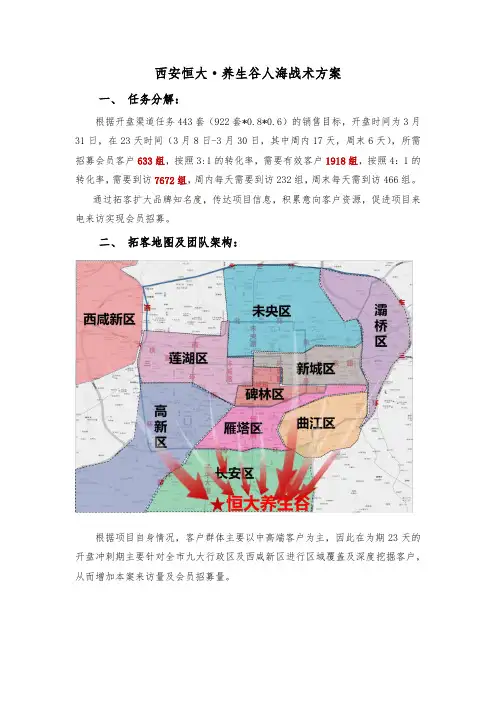房地产营销策划 -西安恒大养生谷人海战术方案终