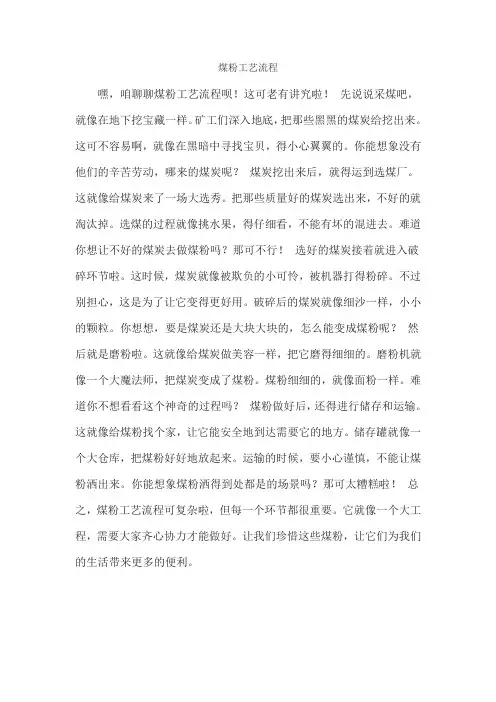 煤粉工艺流程