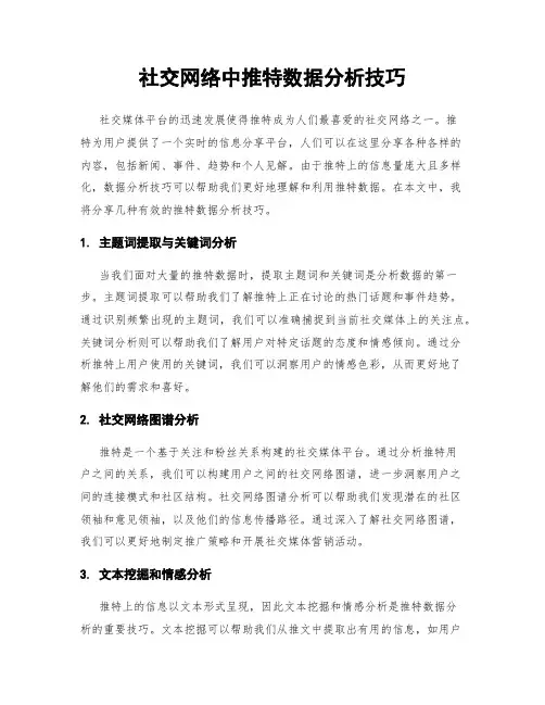 社交网络中推特数据分析技巧
