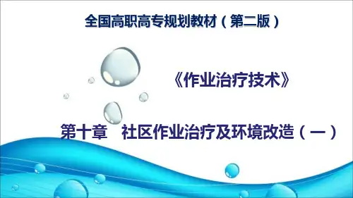社区作业治疗及环境改造(一)