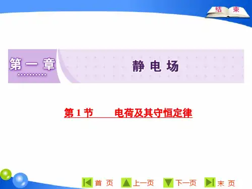 高中物理选修3-1课件   第一章  第1节  电荷及其守恒定律