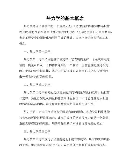热力学的基本概念