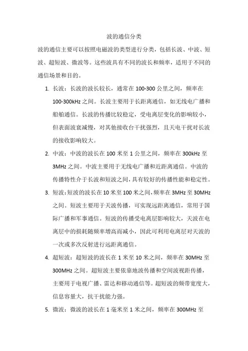 波的通信分类