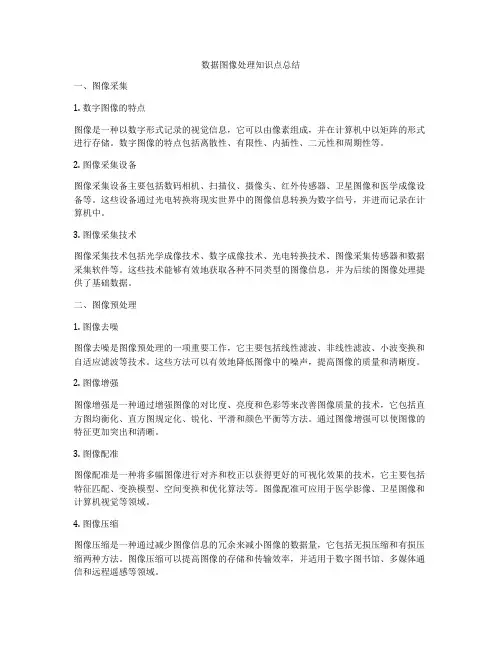 数据图像处理知识点总结