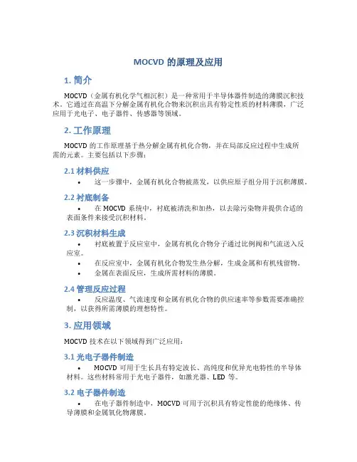 mocvd的原理及应用