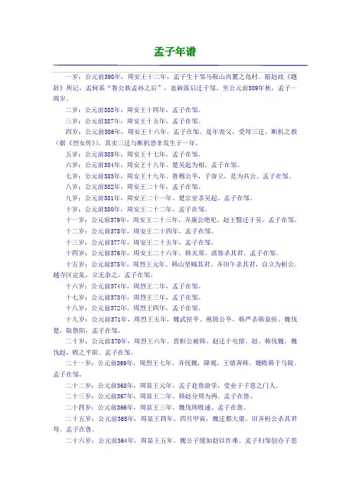 孟子年谱(1)