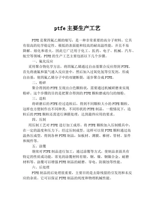 ptfe主要生产工艺