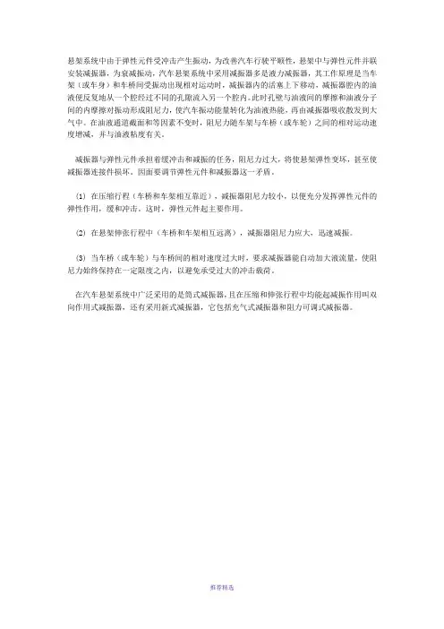 汽车减震器结构图