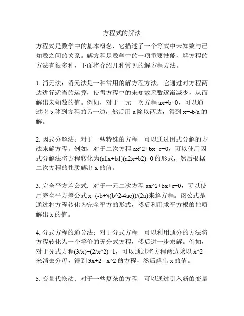 方程式的解法