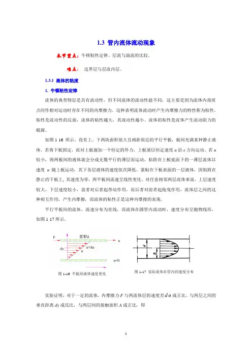 管内流体流动现象