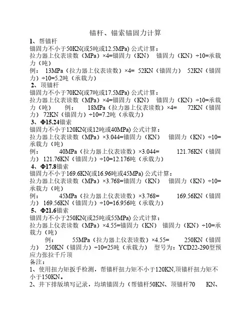 锚杆锚索