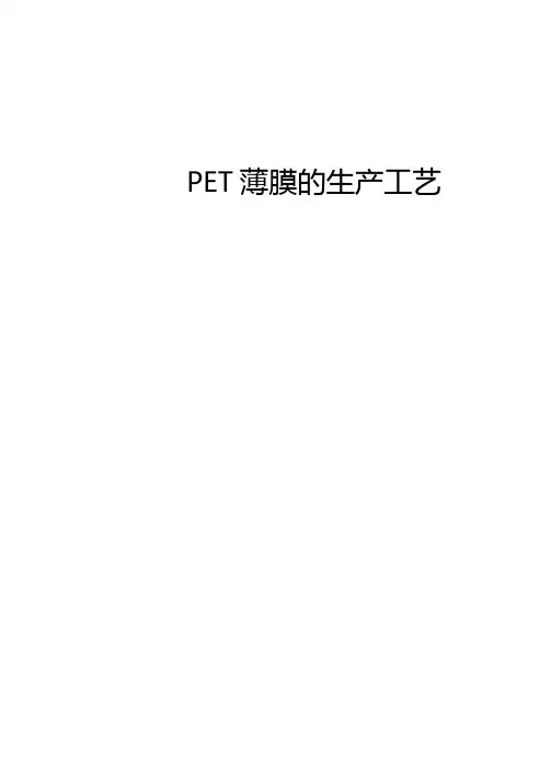 PET薄膜的生产工艺