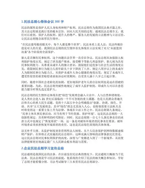 民法总则的总结