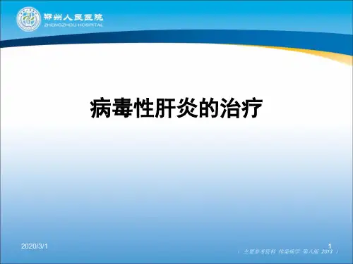 病毒性肝炎的治疗PPT参考幻灯片