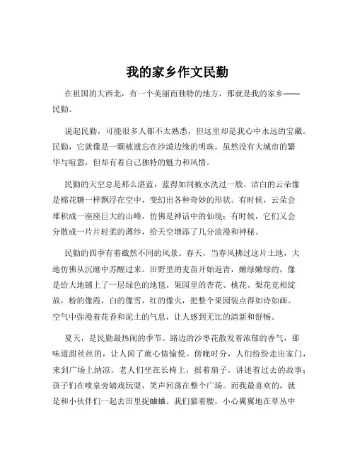 我的家乡作文民勤