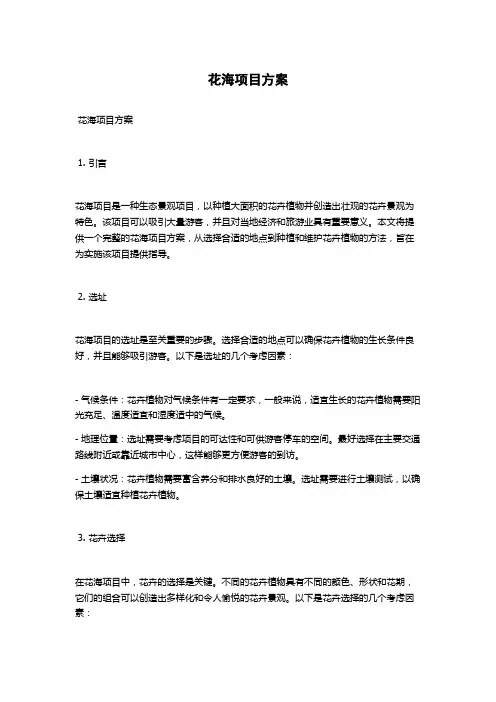 花海项目方案
