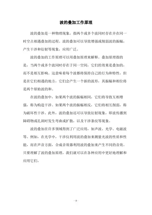 波的叠加工作原理