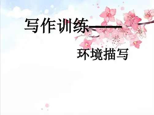 中考作文之环境描写 专题训练精品PPT课件