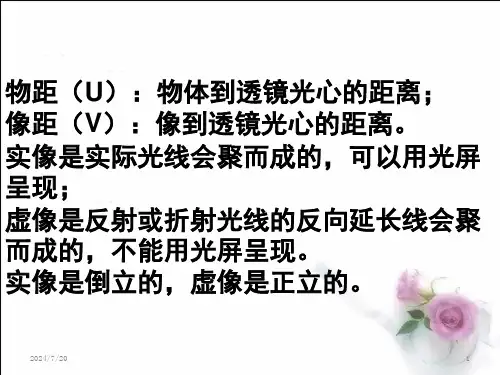 凸透镜成像规律PPT幻灯片