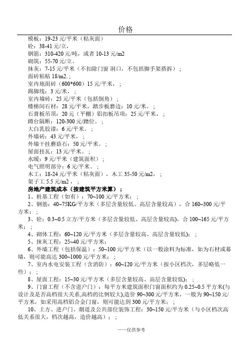 工程预算报价