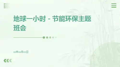地球一小时-节能环保主题班会