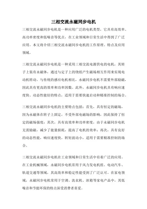 三相交流永磁同步电机
