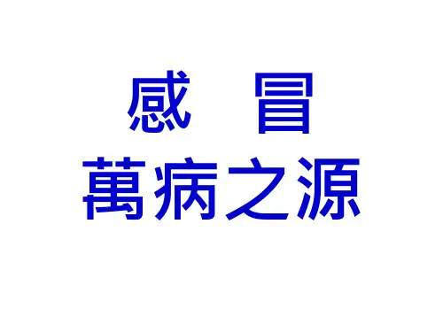 感冒为万病之源PPT课件