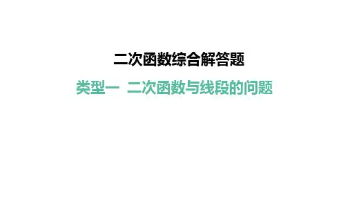 二次函数综合解答题 课件(231张PPT)2024年中考人教版数学复习