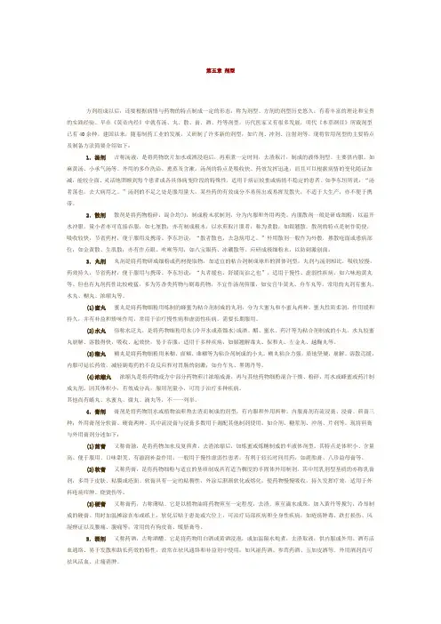 《方剂学》之剂型 课件