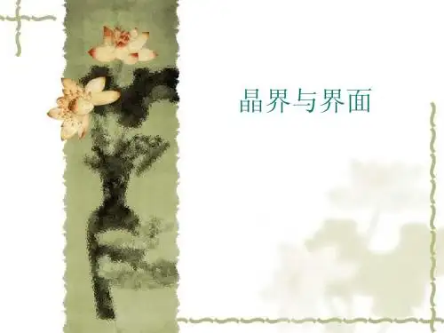 第三章 材料表面与界面