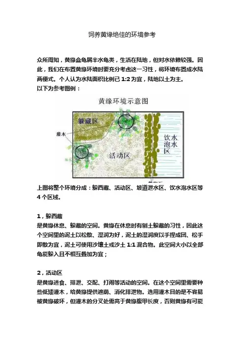 饲养黄缘绝佳的环境参考