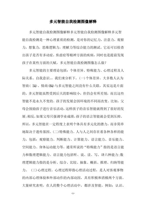 多元智能自我检测图像解释