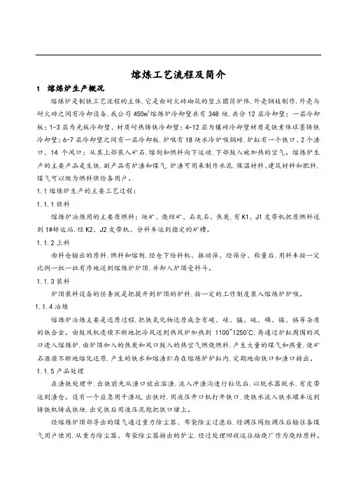 炼铁工艺流程图描述