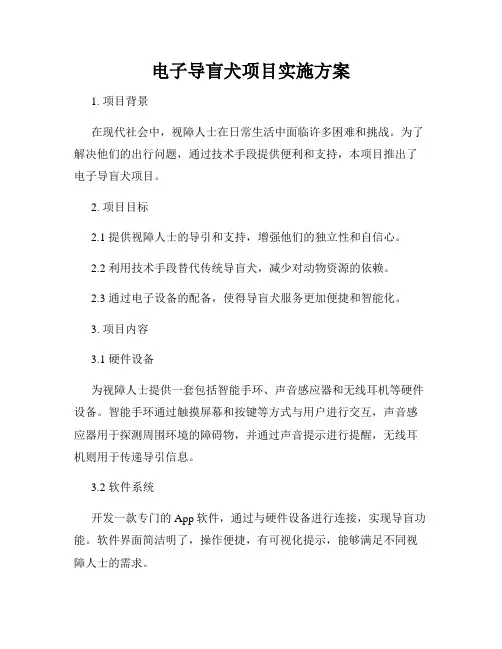 电子导盲犬项目实施方案